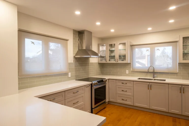 remodeled kitchen with recessed lights
