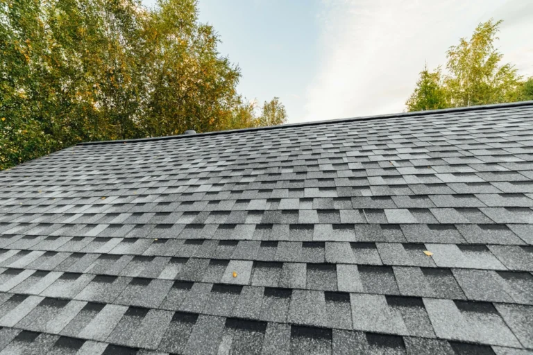 gray asphalt roof shingles